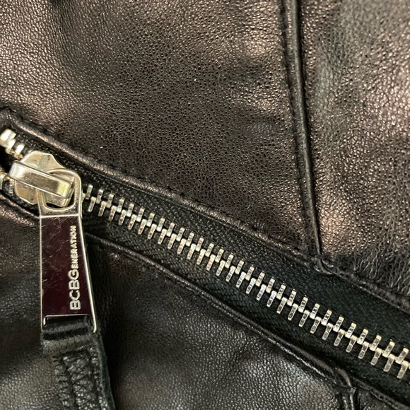 BCBG generation black real leather detailed jacket size S. - Picture 10 of 15